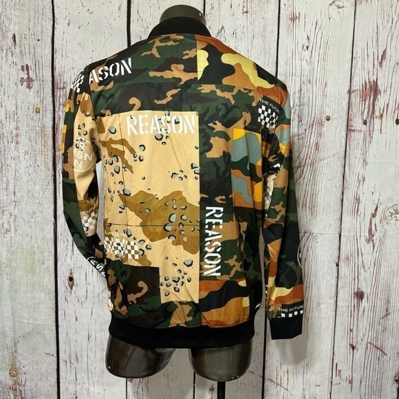 REASON CLOTHING BRAND All Over Camo Mixed Print Tracksuit 2 Pc Men's Large NWT - Picture 10 of 16